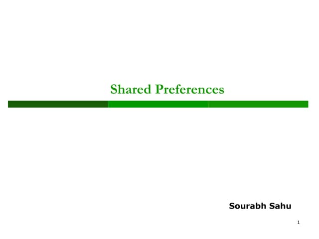 Shared preferences