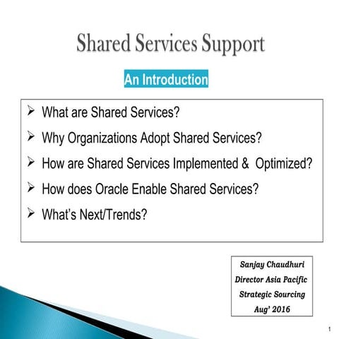 Shared services - A Strategic Cost Management Platform