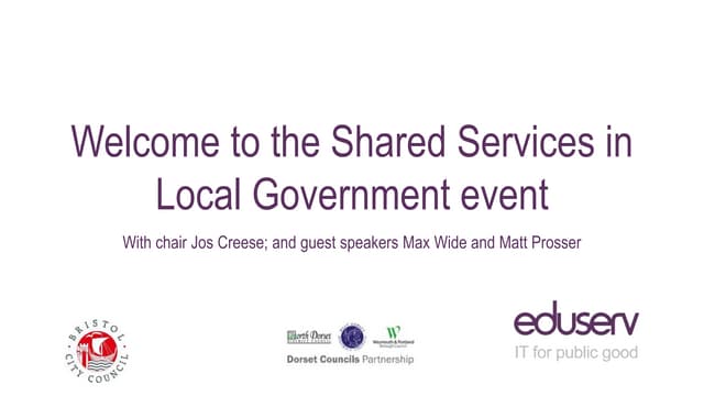 Shared Services in Local Government