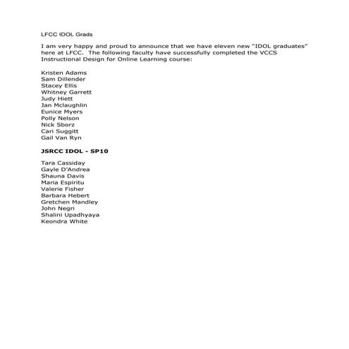 Shared services workshop