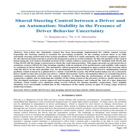 Shared Steering Control between a Driver and an Automation: Stability in the ...