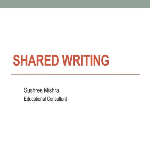 Shared writing
