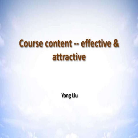 Share fest 2010_course_content by Yong Liu