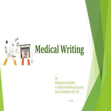 Medical writing as a concept and profile