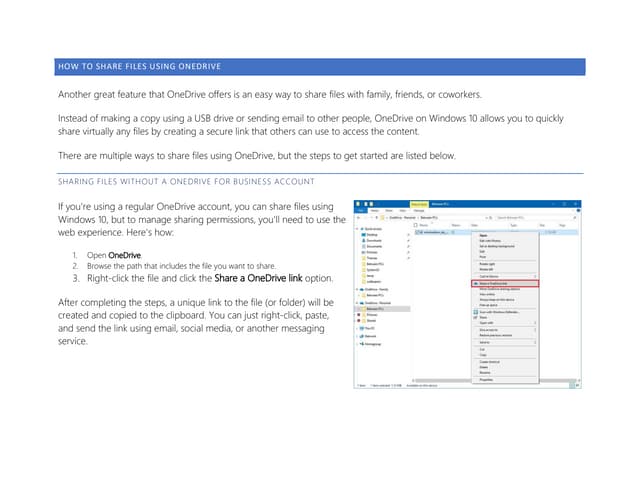 Share files in one drive