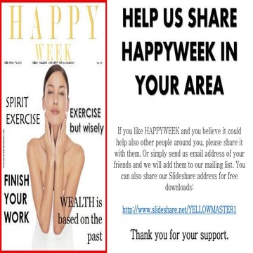 SHARE HAPPYWEEK IN YOUR AREA