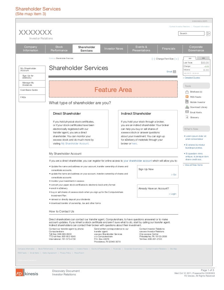 Shareholder Services