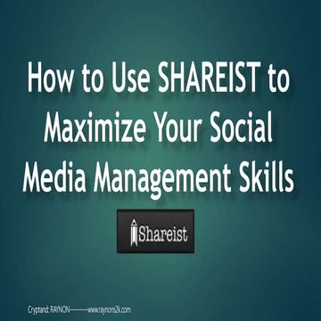 Shareist: Social Media Management