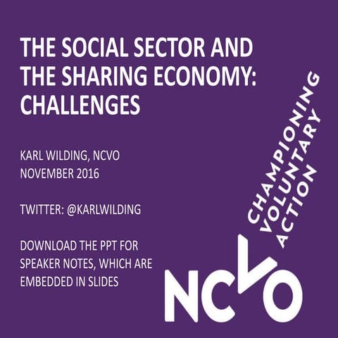 The Social Sector and the Sharing Economy: Challenges