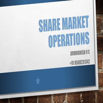 Share market operations