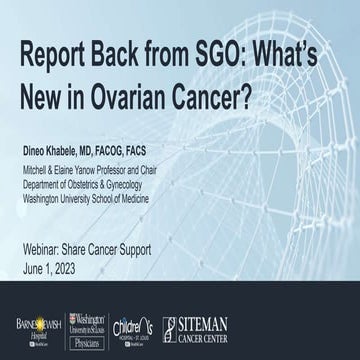 Report Back from SGO 2023: What’s New in Ovarian Cancer?
