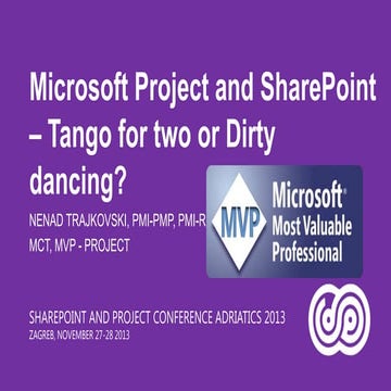 MS Project and Sharepoint - Tango for two or dirty dancing?