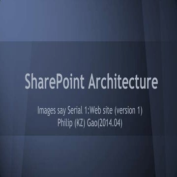 SharePoint architecture-site