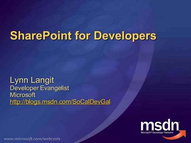 SharePoint  Developer Education Day  Palo  Alto