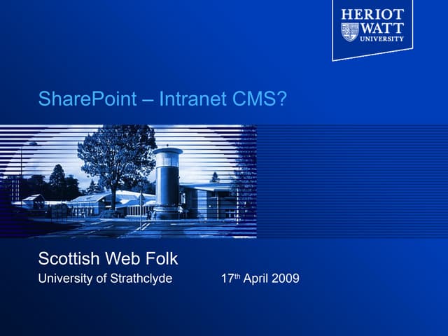 SharePoint - Intranet CMS?
