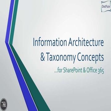 IA& Taxonomy Planning for SharePoint Online & Office 365