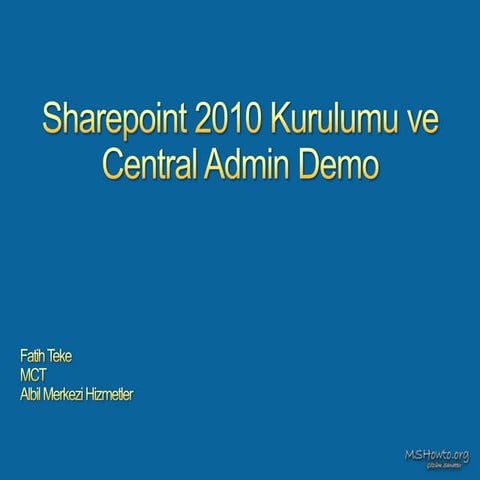 Sharepoint 2010 Sunumu