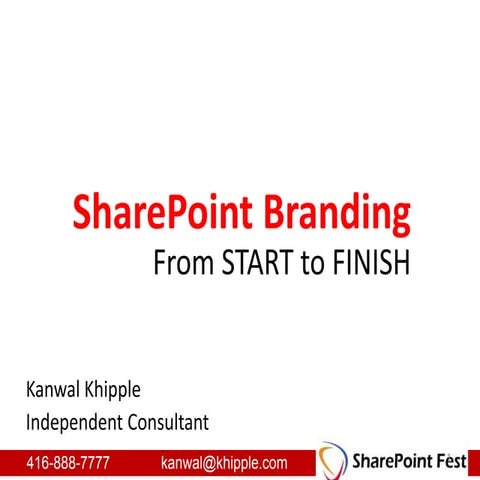 SharePoint Branding From Start to Finish | PPT