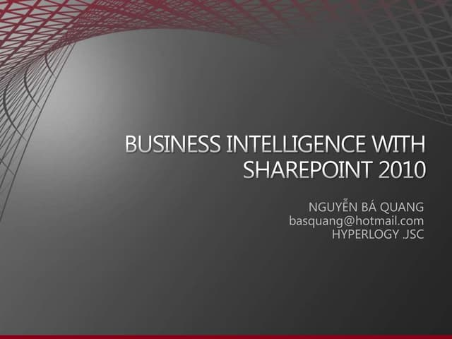 SharePoint 2010 Business Intelligence