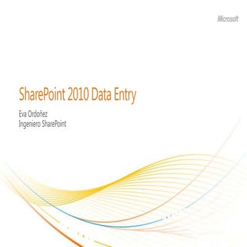 Sharepoint 2010 Data Entry