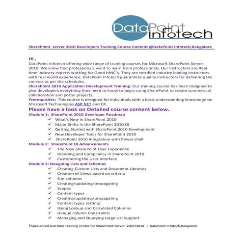 Share point 2010 development_training