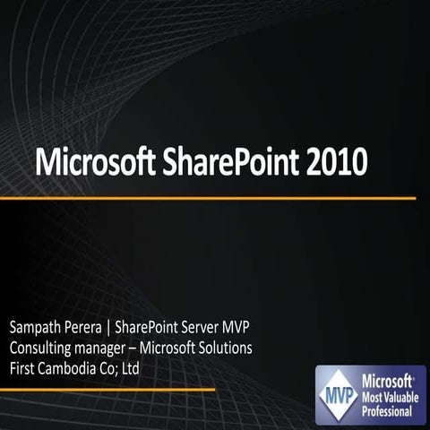SharePoint 2010 launch_MVP Sampath Perera