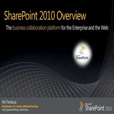 Share point 2010 overview | PPTX