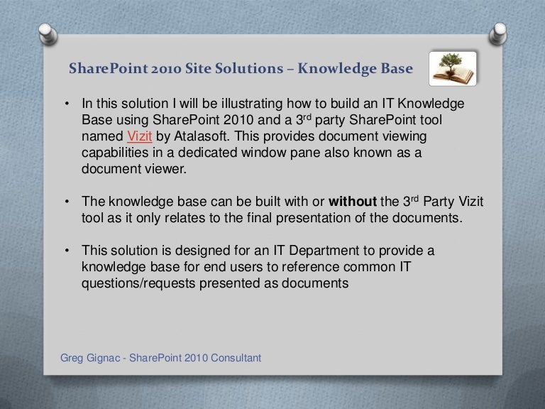 sharepoint knowledgebase