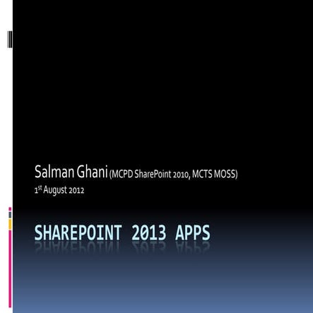 SharePoint 2013 Apps