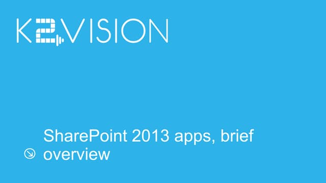 SharePoint 2013 apps overview