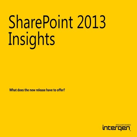 SharePoint 2013 Insights