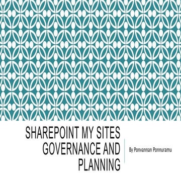 Sharepoint 2013 My Site Governance