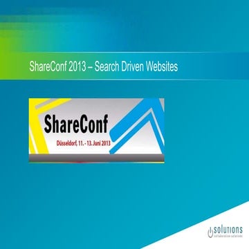 SharePoint 2013 Search Driven websites