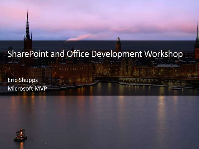 SharePoint and Office Development Workshop