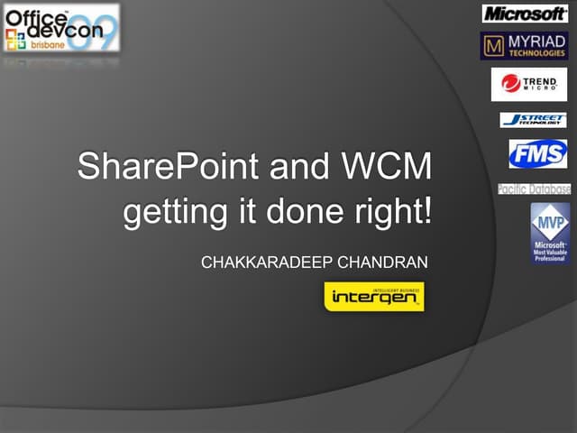 SharePoint And WCM