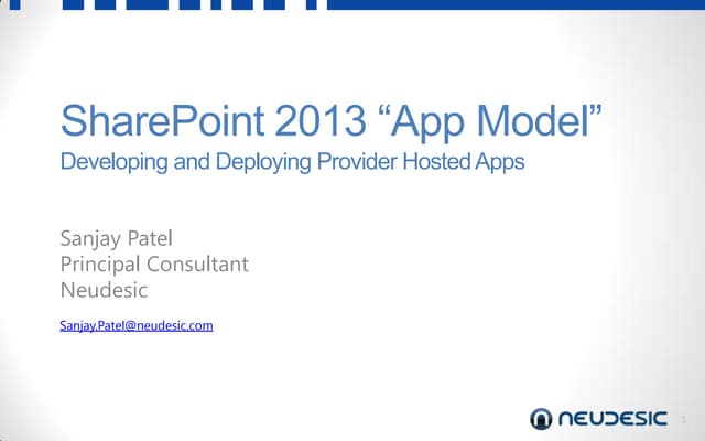 SharePoint 2013 “App Model” Developing and Deploying Provider Hosted Apps