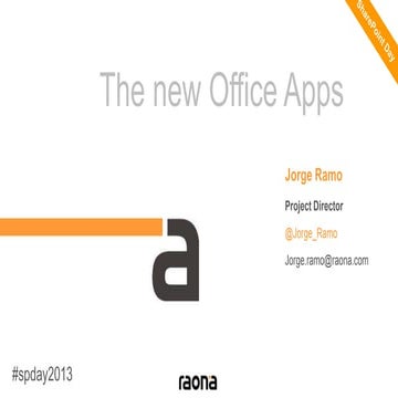 SharePoint Apps - SharePoint Day 2013 
