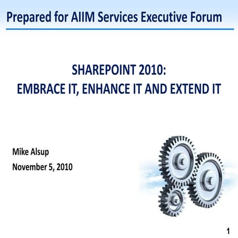 Share point best practices    for services exec forum - p