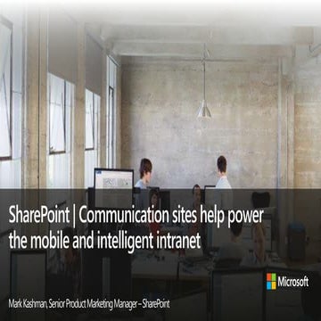 SharePoint communications sites overview presentation