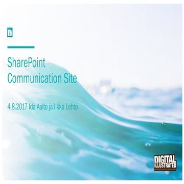 Share point communication sites  esittely