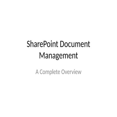 Why Choose SharePoint for Building Document Management Software