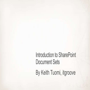 SharePoint Document Sets