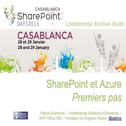 SharePoint et Azure premiers pas - SharePoint Days Casablanca