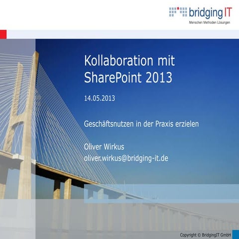 SharePoint excellence evening - Collaboration mit sharepoint 2013