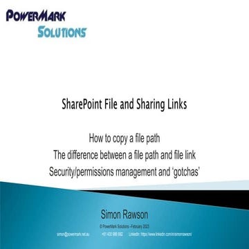 SharePoint File and Sharing Links.pptx