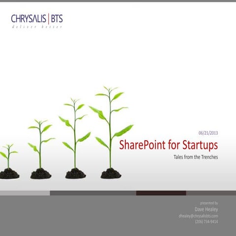 SharePoint for Startups, Tales from the Trenches