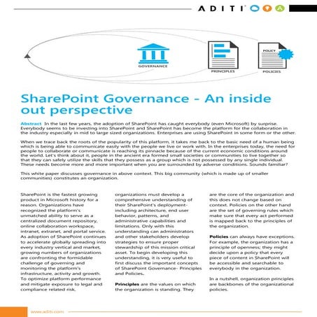 Share point governance - an inside out perspective