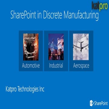 SharePoint in Discrete Manufacturing 