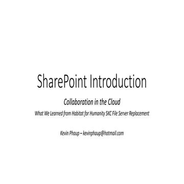 Sharepoint for Nonprofits: Introduction