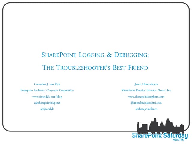 SharePoint logging  & debugging 